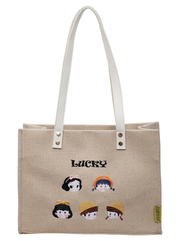 Bolsa de tela de gran capacidad para mujeres 2026 nuevo estilo de alta calidad para ir al trabajo, almuerzo de compras, bolsas de hombro y brazo