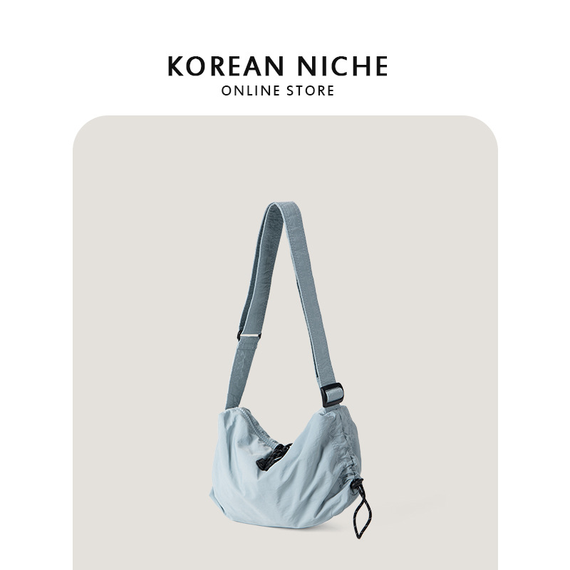 Korean version of Instagram niche design, nylon drawstring canvas bag, women's new fashionable and casual versatile_voghion.com