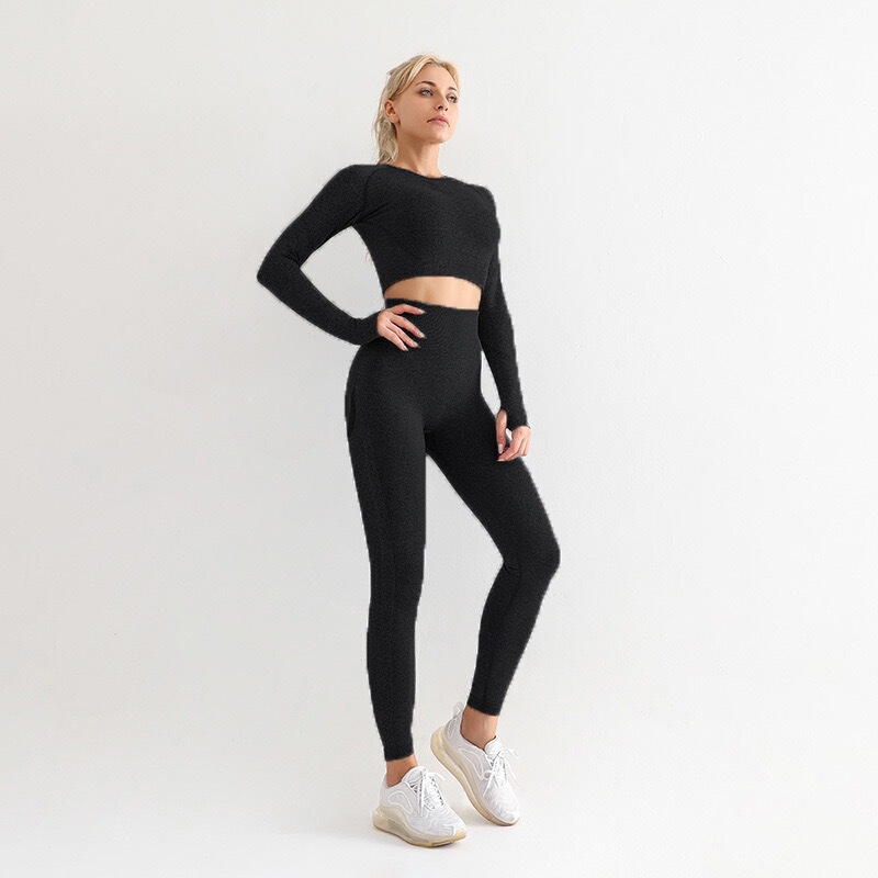 European and American sports yoga clothes suit smiley face Peach Hip stretch breathable sports vest shorts women's high waist yoga pants