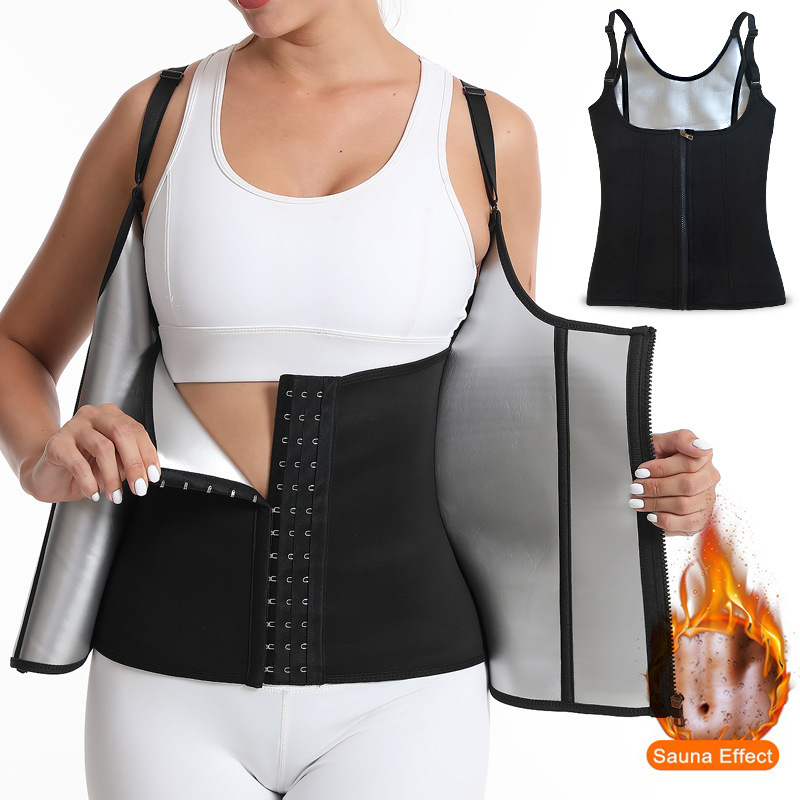 Waist shaping Belt Fitness Vest sling waist trainer women belly trimming corset trainer silver coating