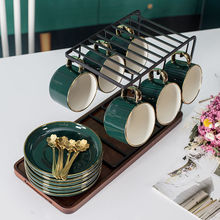 英式茶杯家用早餐精致陶瓷杯套裝網紅花子攪拌拉花杯禮盒茶杯