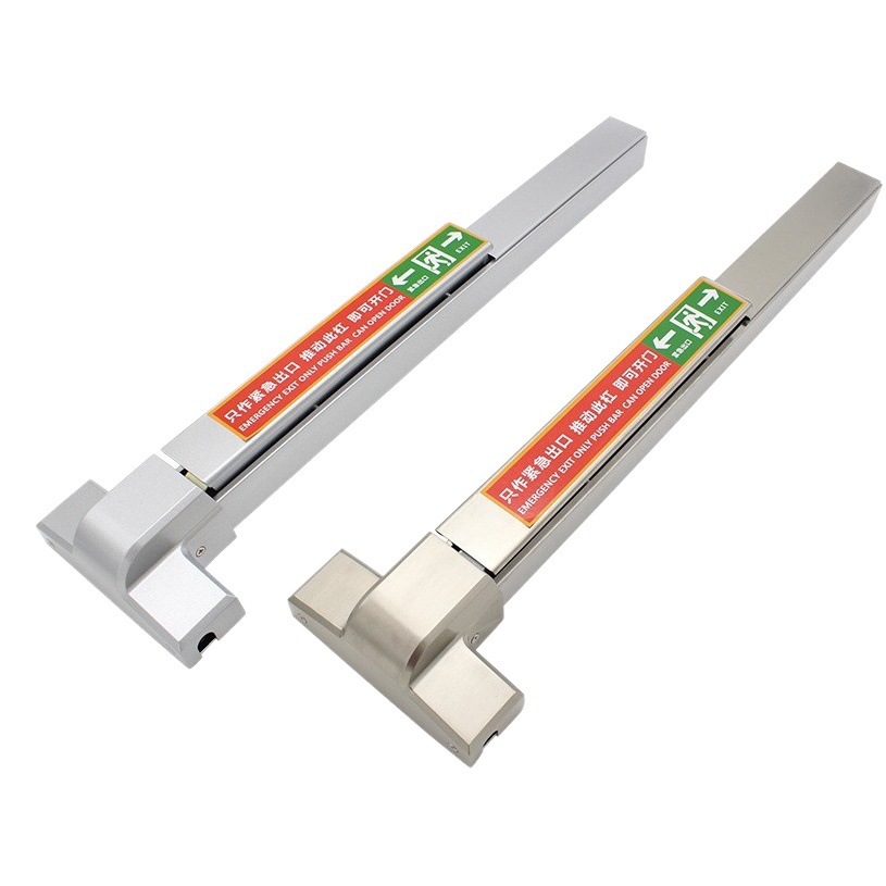 Puerta de fuego mundo push bar bloqueo de seguridad de escape cerradura de la puerta de acero inoxidable plana empuje cielo poste de fuego cerradura de la puerta de acceso