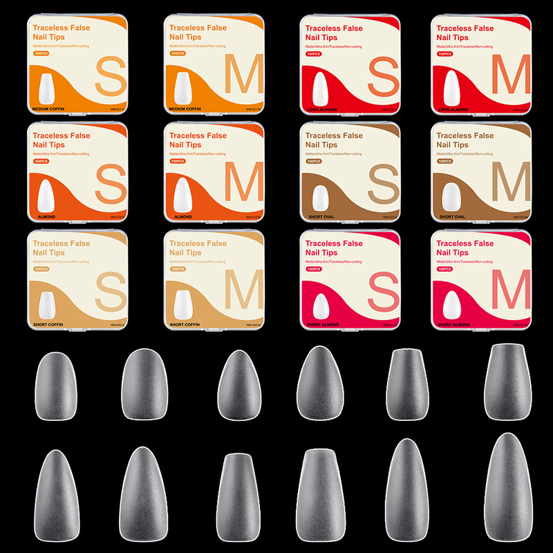 Shrimp Shells in Various Sizes, Matte Short, Medium, Long, and Pointed Styles, Almond-Shaped, Short Oval, and Ladder-Shaped Styles for Wearing, Wholesale, Popular Items on Southeast Asian Shrimp Shell Websites