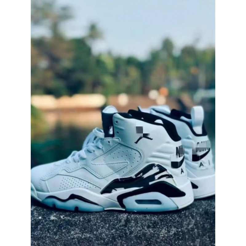 Putian Jordan AJ6 mid-top retro casual sneakers in rose red and Bugs Bunny mint green basketball shoes