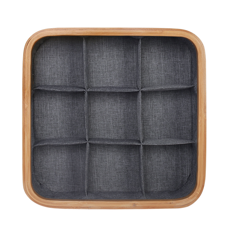 Cesta de ropa sucia de bambú transfronteriza Cesta de almacenamiento de ropa para el hogar Tela Oxford impermeable Cesta de ropa sucia plegable de gran capacidad con doble apertura