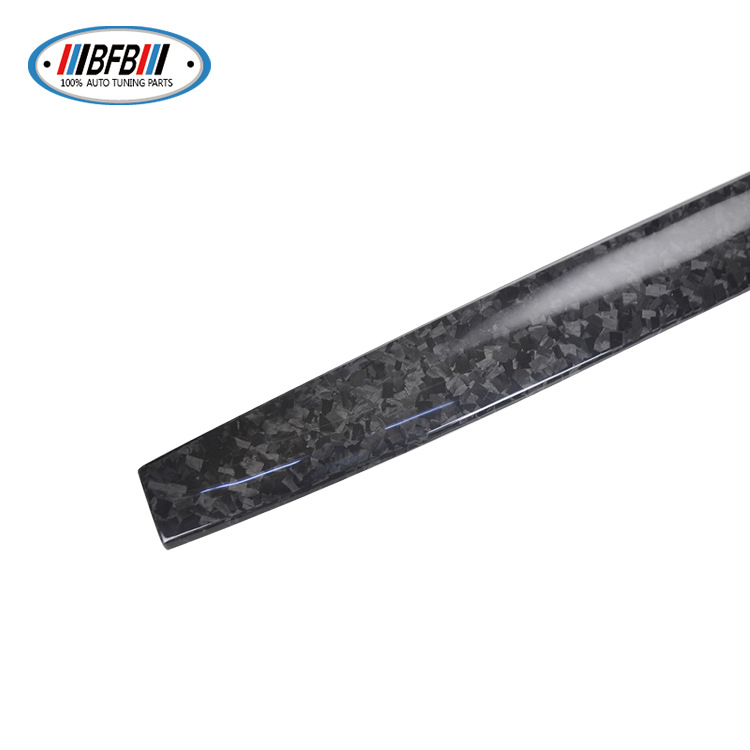 100% Real Carbon Fiber Dashboard Panel Protector - For Tesla Model Y - Marble Forged Pattern Model 3