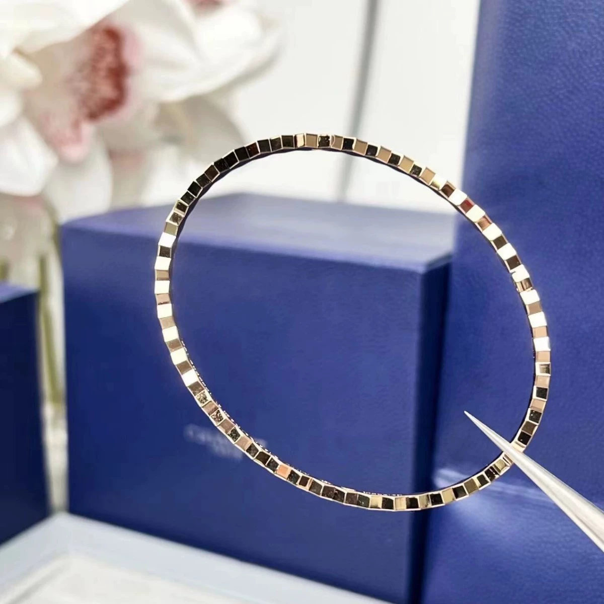 Плетёный браслет с сотами Shangjia, позолота 18K, свет diamonds встраиваются Кондор шестигранное плесса