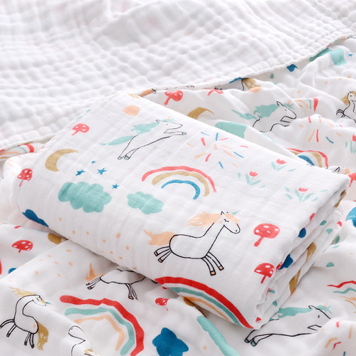 High-density gauze baby bath towel pure cotton six-layer newborn children's towel blanket new born baby bath towel 100% cotton