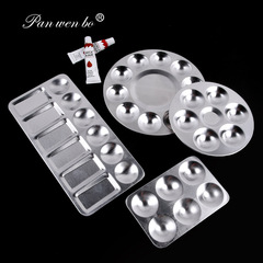 Aluminum palette simple palette easy washable rectangular watercolor paint board art painting supplies tools