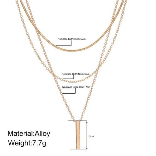 Shein bestseller personalized multi-layer stacking necklace Western cross-border necklace for women small solid pendant choker necklace