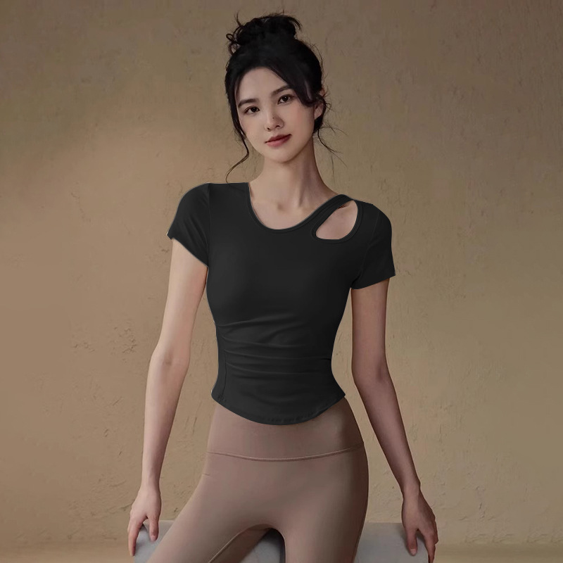 Camiseta deportiva moldeadora para mujer con almohadillas pecho_voghion.com