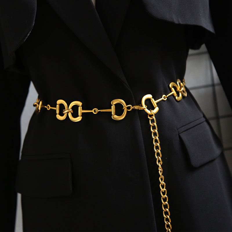 Streetwear Geometric Metal Plating Women's Chain Belts display picture 2