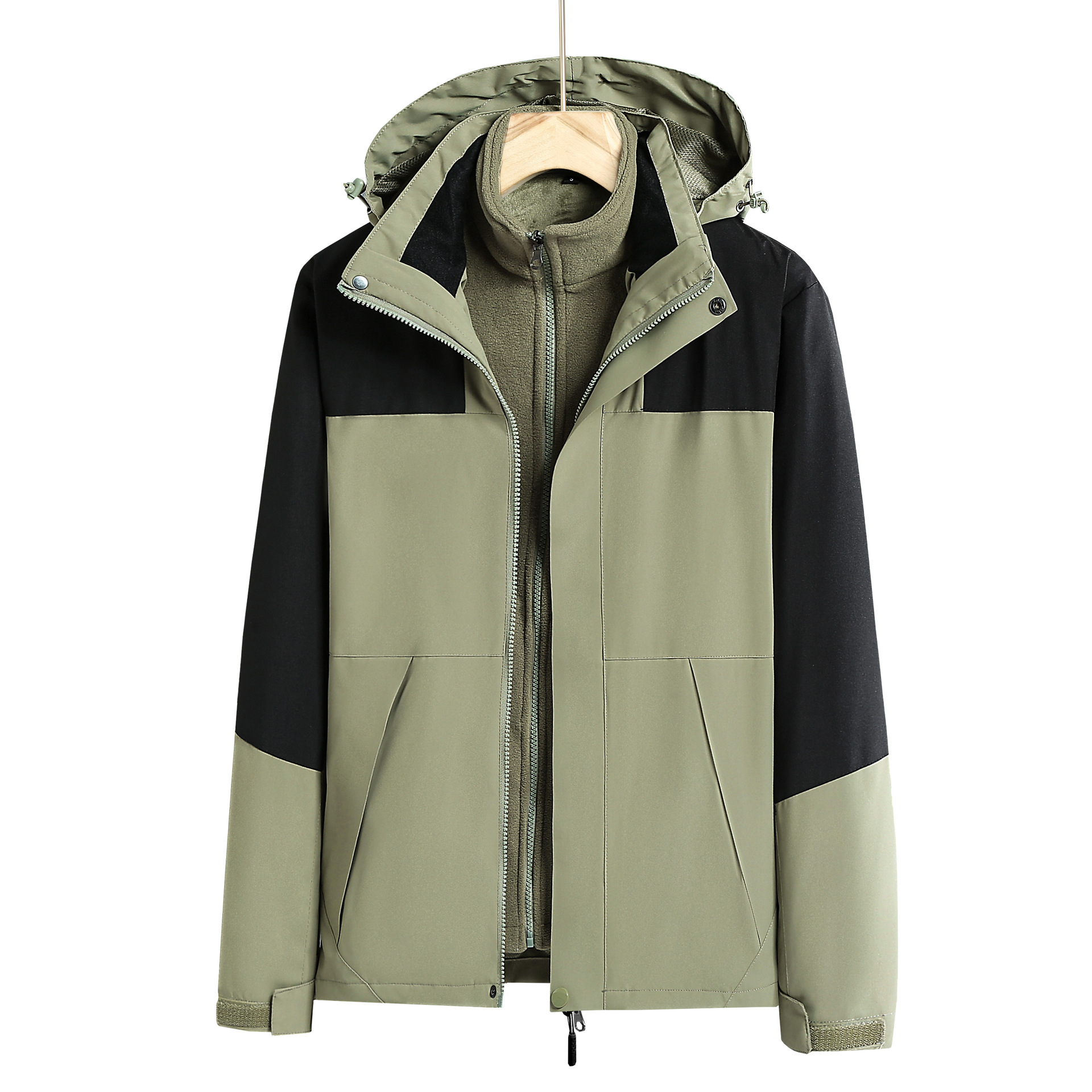 Коралловый бархат наружная куртка три в одном мужская и женская съемная вкладка два комплекта комбинезона