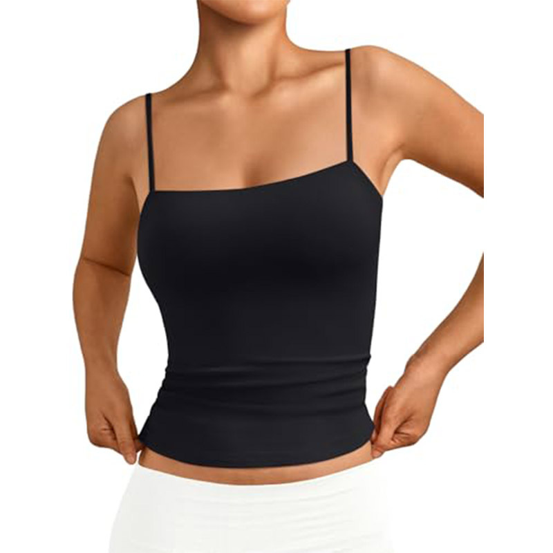 Amazon European and American Cross-Border Women's Camisole with Adjustable Thin Straps, Sexy Inner Wear Sleeveless Top