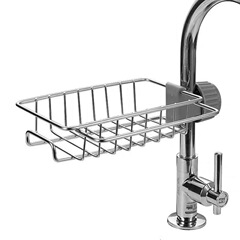 Kitchen storage stainless steel faucet shelf hanging basket sponge drain rack sink storage rack rag rack
