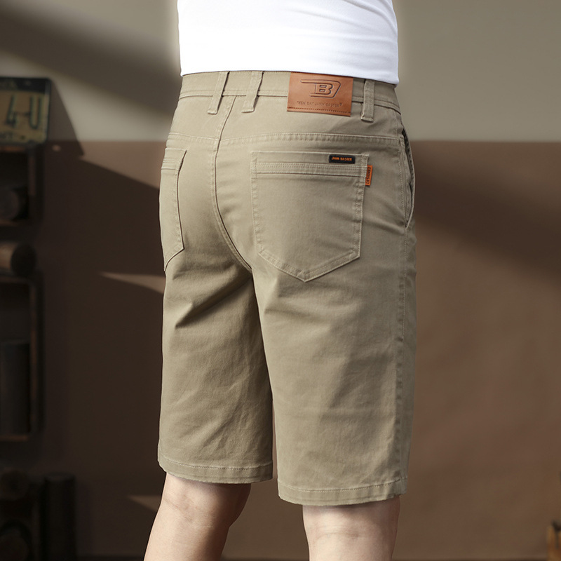 2025 New Summer Men's Pure Cotton Shorts, Men's Medium Pants, Thin Breathable 7-Point Pants