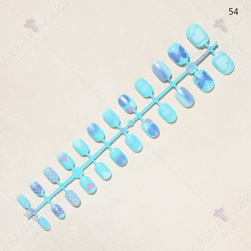 Nuevo manicure 24 piezas de banda de desgaste de uñas productos terminados manicure niños parches manicure productos terminados manicure