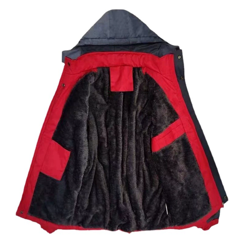 Мужская утепленная ветрозащитная теплая одежда с флисовой подкладкой, мужское пальто с хлопковой подкладкой, рабочая одежда больших размеров, куртка с хлопковой подкладкой