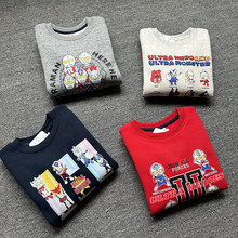 日单外贸秋冬新款卡通动漫小怪兽系列童装套头卫衣