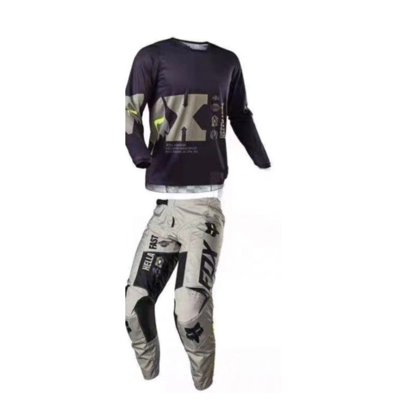 Fox Head Downhill Suit Mountain Bike Cycling Suit Men's and Women's Suit Moisture-Wicking Off-Road Motorcycle Racing Suit Street Bike