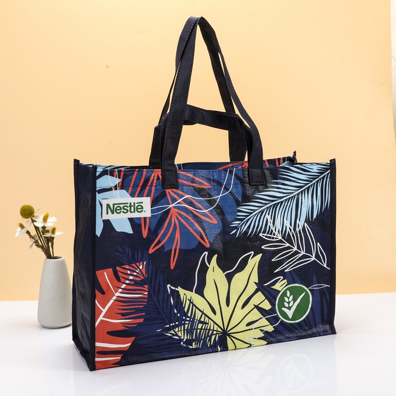 pp编织船型手提袋广告时尚购物显眼包大容量收纳蛇皮宜家袋定制