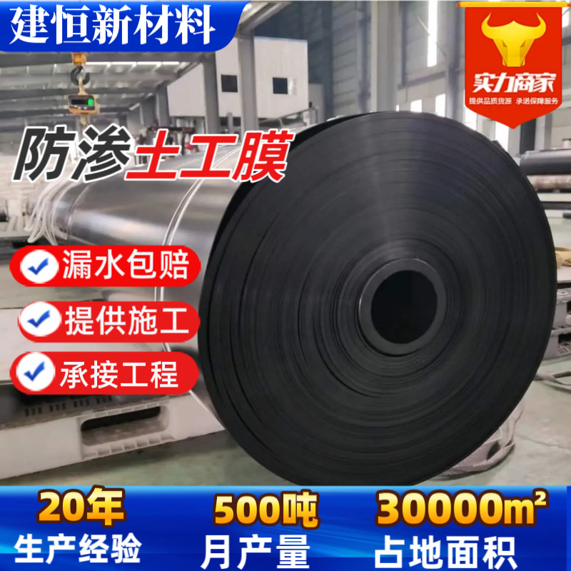 1.0mm聚乙烯土工膜黑色抗老化防水工程垃圾填埋场hdpe土工膜