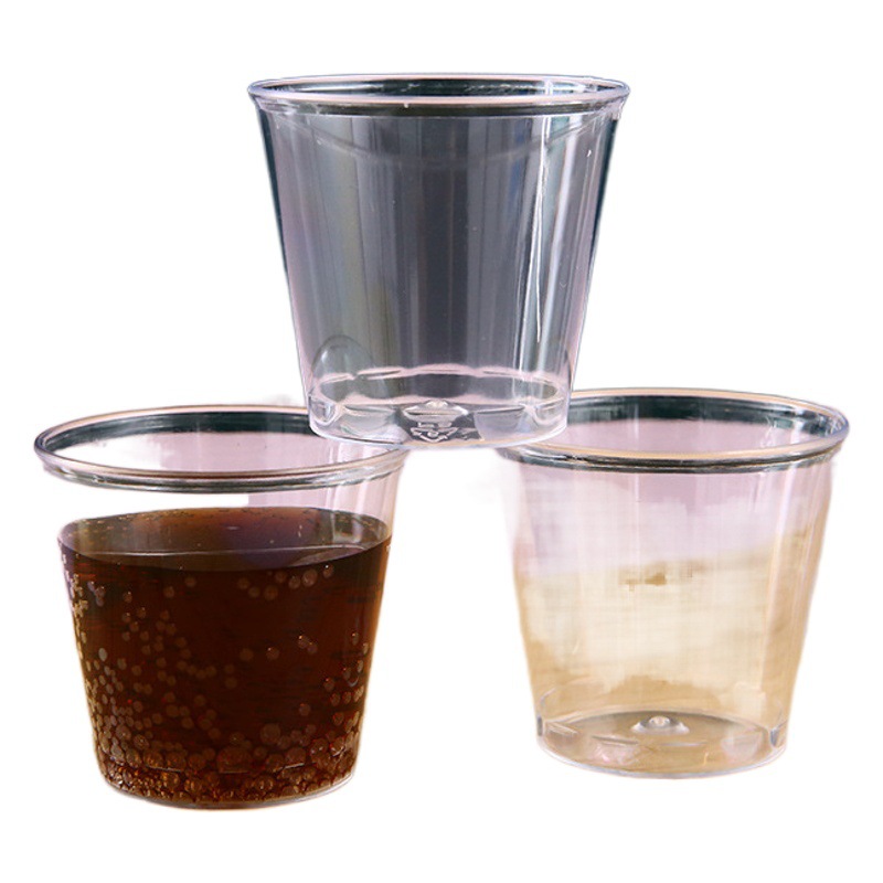 30ml Disposable Tasting Cup Thickened Plastic Commercial Aviation Cup Transparent Liquor Small Tea Cup Printing logo