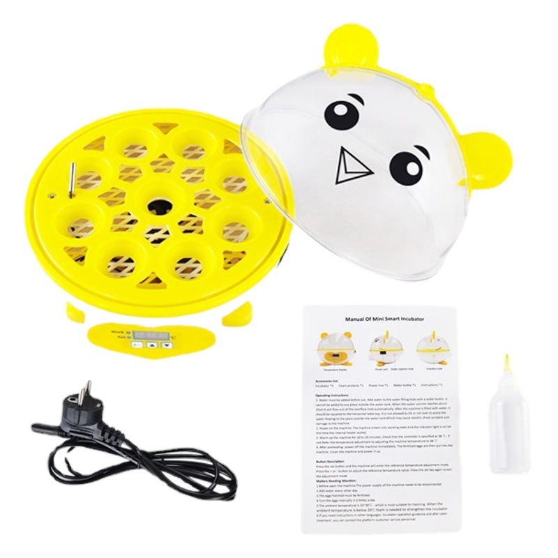 Suministro transfronterizo pequeño hogar incubadora automática inteligente pollo pato ganso codorniz incubadora de huevos
