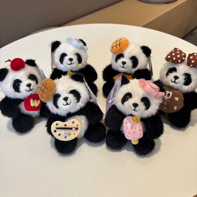 かわいい成都パンダフラワーぬいぐるみ人形バッグペンダントキーホルダー人形お土産誕生日ギフト|undefined