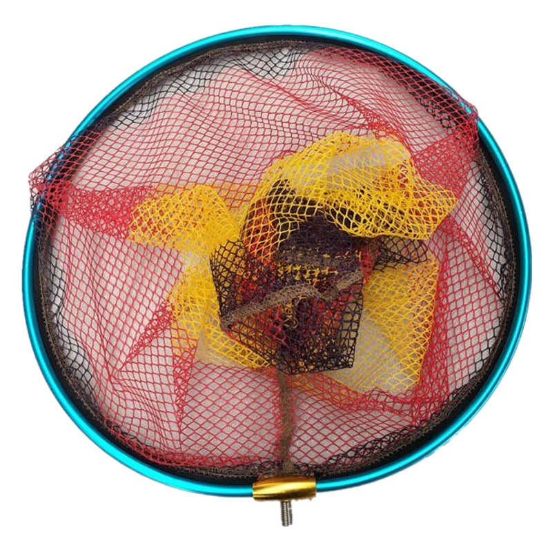 Competitive Fishing Net Head Without Hooks, Black Pit Coated Aluminum Alloy Fishing Net Bag, Fishing Gear, Fishing Supplies