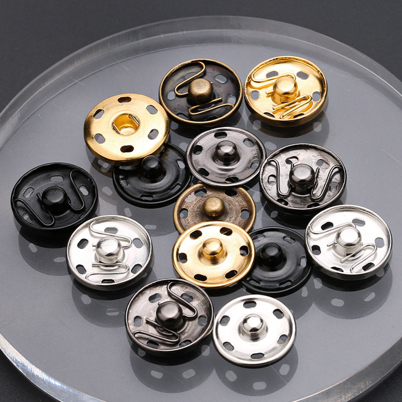 Metal Pure Copper Hidden Buttons High-End Invisible Woolen Coat Tops Round Snap Buttons Baby Children's Clothing Snap Buttons