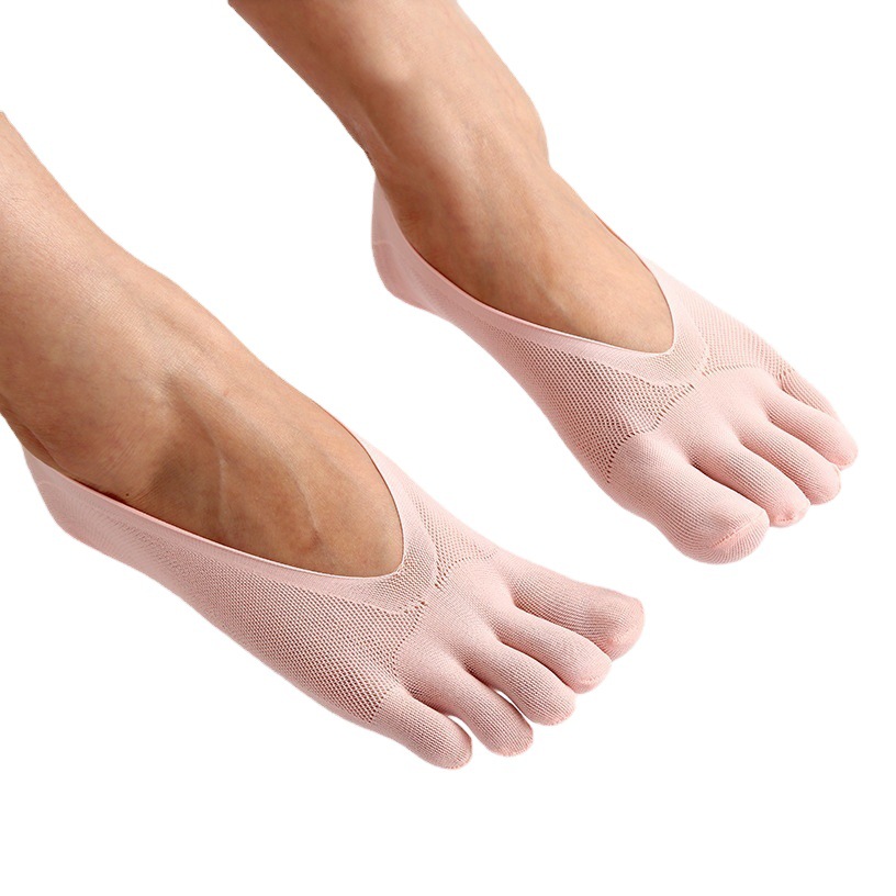 Calcetines de cinco dedos medias de mujer Calcetines invisibles de corte bajo calcetines delgados de punta Baja calcetines de cinco dedos de terciopelo