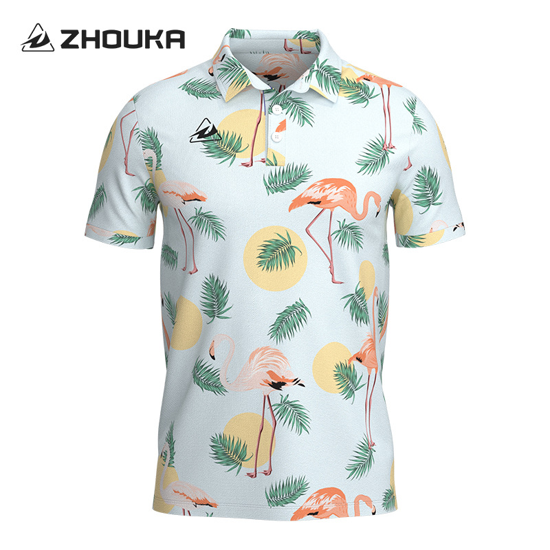Summer New Golf Clothing Short-Sleeved Breathable Quick-Drying Polo Shirt Golf Outdoor Sports Custom Tops for Men