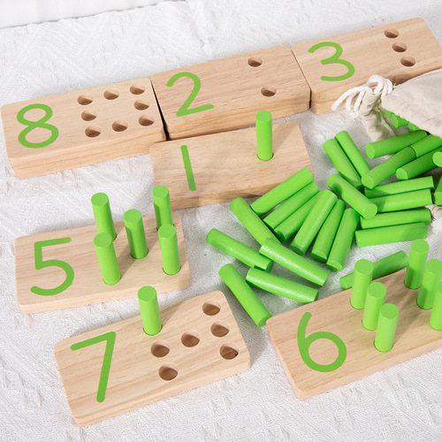 Montessori math building blocks enlightenment stick number number learning matching wooden teaching aids 3-6 years old kindergarten early education