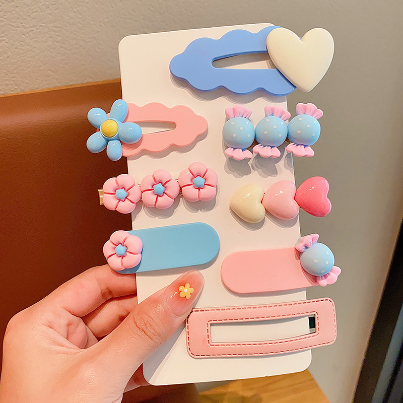 Horquilla de felpa de otoño e invierno clip de flequillo lateral para niños lindo color café horquilla de cabello roto tocado clip de pelo al por mayor