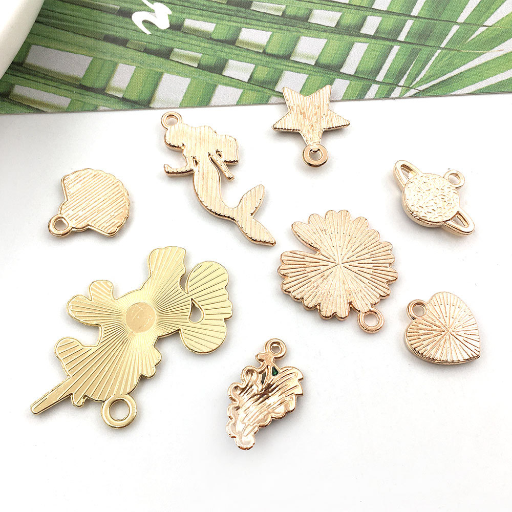 1 Piece Alloy Moon Unicorn Flower Pendant DIY Jewelry Accessories Earrings Necklace display picture 9