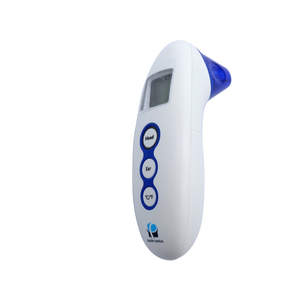 Foreign trade spot non-contact forehead temperature gun medical electronic thermometer children adult intelligent thermometer forehead ear dual use