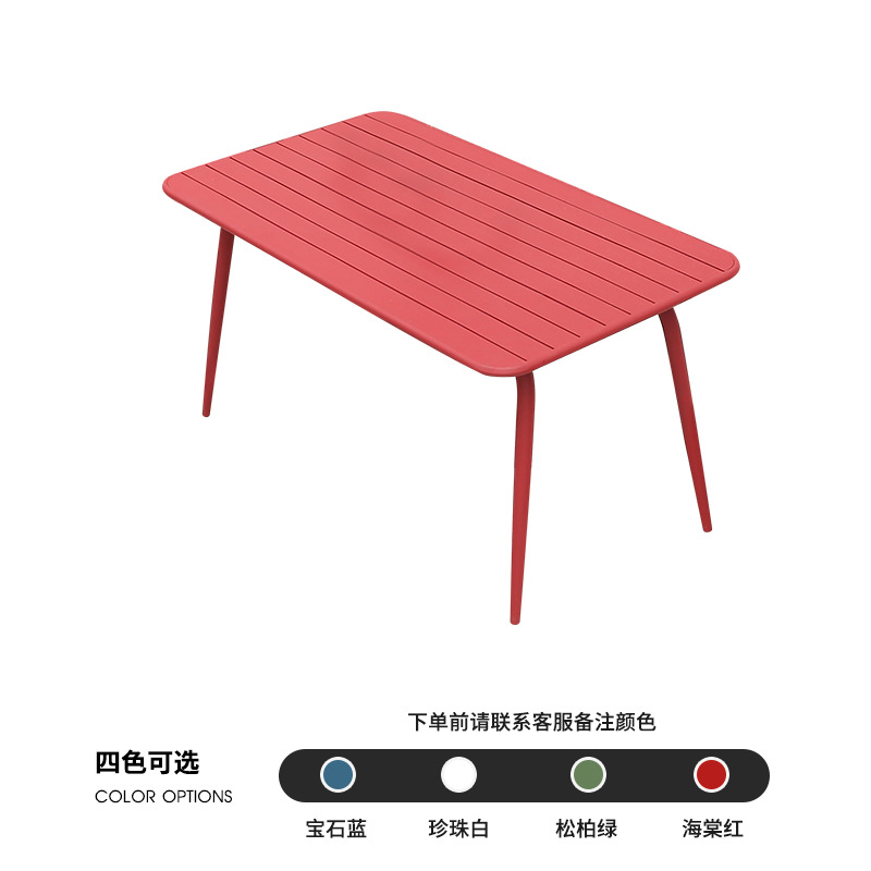 Combinación de mesa y silla al aire libre jardín al aire libre cafetería al aire libre colorido Patio de aluminio al aire libre ocio balcón pequeña mesa y silla image 9