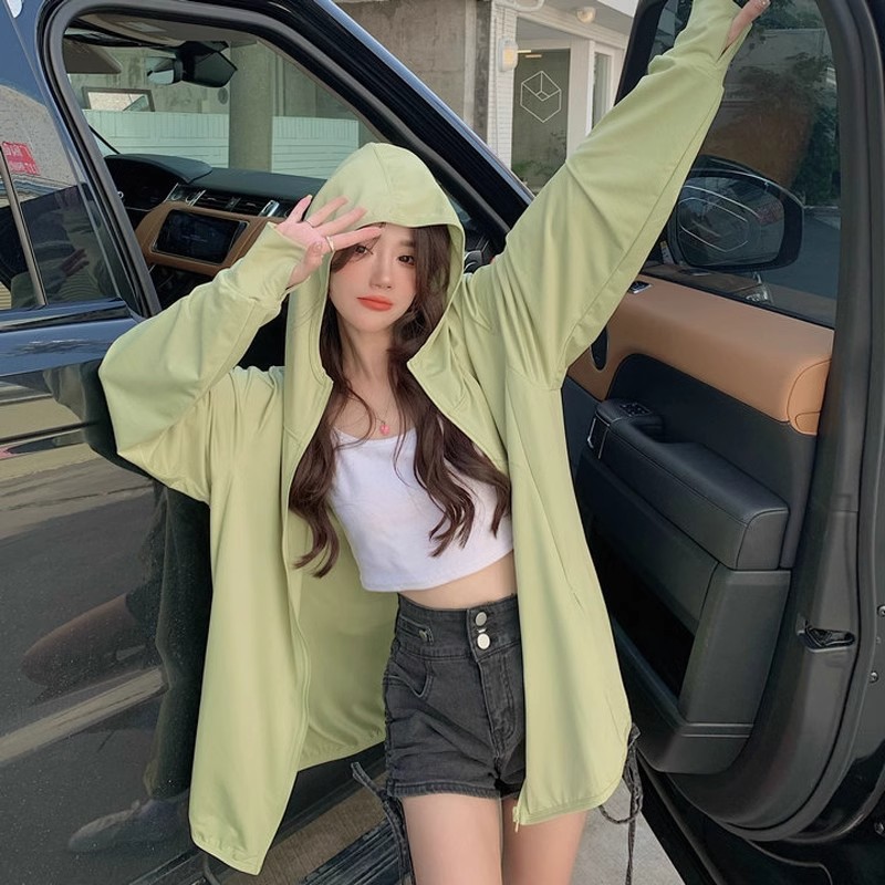 【UPF50+防晒衣女】防晒衣女款夏防紫外线中长款透气防晒服连帽外