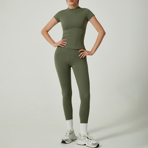 AYM038702 Quick Dry High-Elastic Shaping Yoga Set Aoyema wholesale