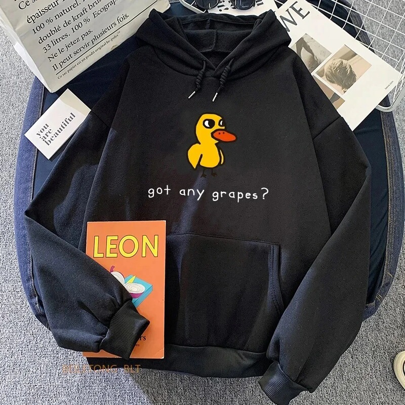 Dark Sweatshirt Women's Hoodie Gothic Couple Harajuku Large Size Duck Pattern Printed Hooded Sweatshirt Dark Sweatshirt Women's Hoodie Gothic Couple Harajuku Large Size Duck Pattern Printed Hooded Sweatshirt