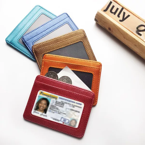 Cross-border Creative Transparent Window Card Case Wear-resistant Scratch-resistant ID Case Large Capacity Multifunctional PU Leather Card Case Card Case