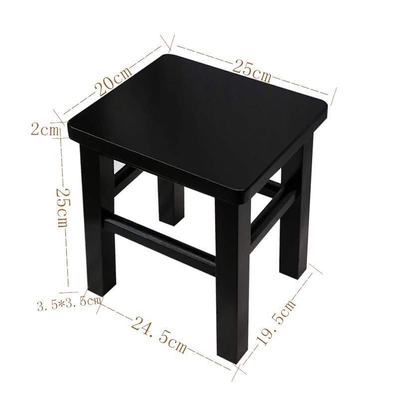 Fábrica directa taburetes cuadrados de madera sólida, taburetes caseros pequeños para adultos, taburetes bajos para niños, taburetes de cambio de zapatos, taburetes cuadrados de madera, taburetes de comedor image 21