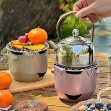 迷你小碳炉户外便携式露营炭火炉围炉煮茶烧烤家用酒精烤肉炉套装