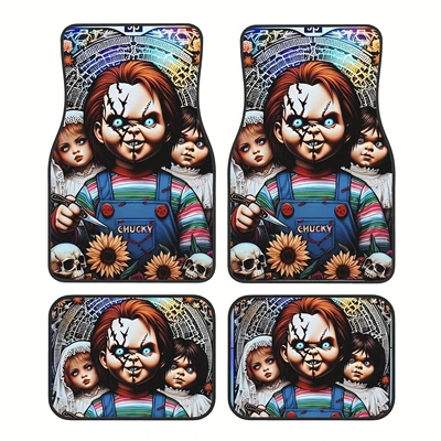 and Stain-Resistant Floor Mats in Stock | Avtomobil döşəmə paspasları - horror-8-3344cm-two-piece-pack