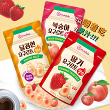 臨期食品 韓國品可粒酸奶味夾心軟糖50g水果味軟糖果零食QQ糖