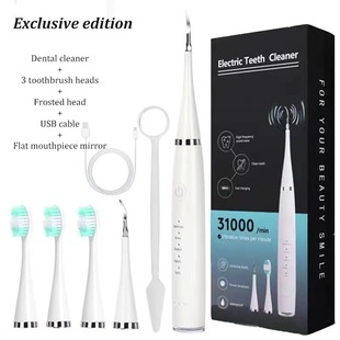 Portable Dental Cleaner, Household Five-Speed Multi-Functional Dental Cleaner Set, Dental Calculus and Tartar Beauty Instrument