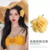 6014 vacation wind flower hair clip-light yellow