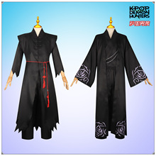 猎魔男团cosplay沙加男孩表演服装cos秦宇贝比神秘艾比黑色打歌服