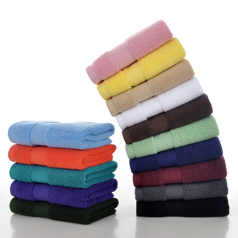 Factory wholesale cross-border hot selling style plain color cut off pure cotton towel household face towel soft absorbent Factory wholesale cross-border hot selling style plain color cut off pure cotton towel household face towel soft absorbent